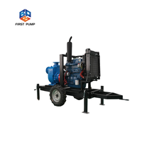 Pompa Air Sentrifugal Self-Priming 8 Inci Mesin Diesel 50HP untuk Padatan