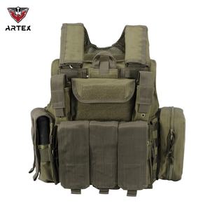 Gilet tactique à libération rapide en nylon 1000D vert Ranger d'extérieur avec poche pour chargeur - Product Image 1
