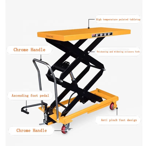 500-1500Kg Ce Zware Lichte Handmatige Mobiele Hydraulische Trolley Stationaire Elektrische Vracht Handschaarheftafel - Product Image 1