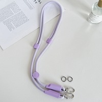 Nouvelle lanière de téléphone portable tressée unie de style INS japonais et coréen, réglable, pour coque iPhone