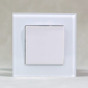 EU Standard Electric Wall Light <strong>Switch</strong> 1 Gang 1 <strong>Way</strong> <strong>2</strong> <strong>Way</strong> Black White Color Tempered Glass Panel Single <strong>Push</strong> <strong>Button</strong> <strong>Switch</strong> 220V - Product Image 6