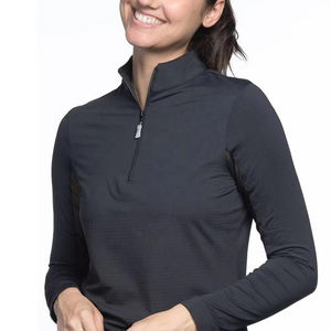 Binicilik yarışması kazak dijital baskı gösterisi gömlek kadınlar için 1/4 fermuar at binme uzun kollu gömlek - Product Image 5