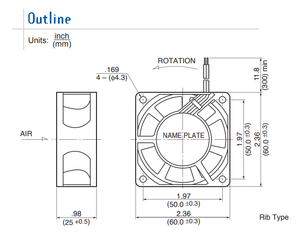 New Original NMB 5V 12V 48V DC 24V 0.12A AC EC 6025 60X60X25MM 6CM Fan <strong>Double</strong> Ball Bearing Three Wire 2410ML-05W-B49 Cooling Fan - Product Image 2