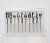 Ensemble de fraises et de limes rotatives en carbure de tungstène pour perceuse à percussion électrique, 3x6, pour découpe d'aluminium, tige de 6 mm