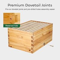Ruche à abeilles durable 8 cadres, boîte à abeilles, maison à abeilles, 100% revêtement en cire d'abeille, kit de démarrage pour apiculture