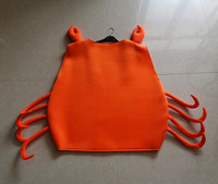 Costume de personnage sur le thème des fruits et légumes, crabe, hamburger, hot-dog, pour fête de carnaval d'Halloween, personnalisé, pour jeu de rôle