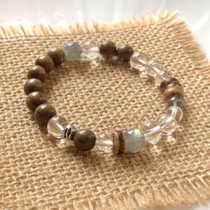 Bracelet en pierre naturelle <span class=keywords><strong>de</strong></span> style néo-chinois original, <span class=keywords><strong>bois</strong></span> <span class=keywords><strong>de</strong></span> santal vert, cristal blanc, pierre <span class=keywords><strong>de</strong></span> lune grise, pierre précieuse bouddhiste - Product Image 2