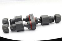 Conector Tipo Y M21 de 2 y 3 Pines, Conector de Cable de Acoplamiento Rápido a Prueba de Agua IP68 para Iluminación LED Exterior e Industria Automotriz