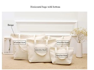 Sac de plage cadeau uni en tissu recyclé imprimé avec logo personnalisé grand sac fourre-tout en toile de coton Calicot biologique pour femme pour l'épicerie - Product Image 2