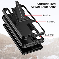 Étui de téléphone multifonctionnel 2-en-1, support de téléphone et support de voiture, protection antichoc, universel pour iPhone et Android