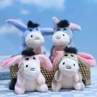 12cm peluche âne porte-clés jouets en peluche cheval en peluche porte-clés danse âne poupée jouets pendentif cadeaux âne Peluches porte-clés