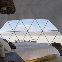 Tente dôme géodésique en verre XinXin, yourte de glamping, salle de bain, cuisine, diamètre, luxe, camping en plein air, igloo, imperméable, toutes saisons