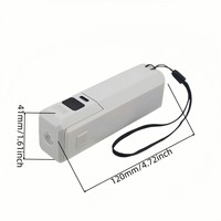 Ventilateur portable 2-en-1 avec lampe torche LED, rechargeable, pliable, mini ventilateur de camping USB avec affichage de la puissance