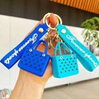 Nuevo Modelo de Bolsa de Dibujos Animados en 3D de EVA, Lindos Accesorios para Coche, Colgante de Goma, Mini Bolsa Bogg, Llaveros, Llaveros de Playa, Regalo de Verano para la Playa