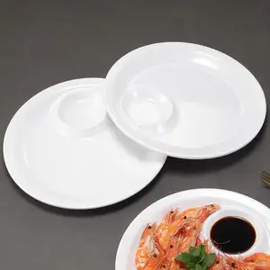 100 מלמין צלחת 12 סנטימטרים מלמין צלחות מסעדה 2 comparts לשימוש חוזר פלסטיק צלחות