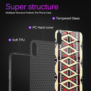 Coques de Téléphone à Impression Personnalisée Motif Ethnique <span class=keywords><strong>Africain</strong></span> pour iPhone 13 12 11 Pro Xr Xs Max en Verre Trempé et TPU - Product Image 2