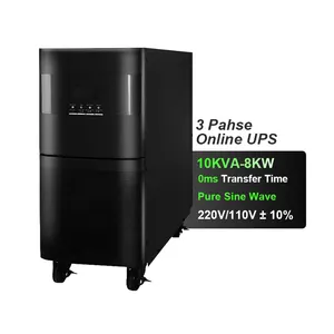 在线双转换不间断电源220V 230V制造商中国10KVA电池备份，带外部电池，用于房屋数据中心
