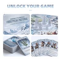 Jeu de cartes personnalisé avec pelliculage velours, certifié FSC, estampage à chaud doré pour édition de luxe Kickstarter, boîte à bandoulière