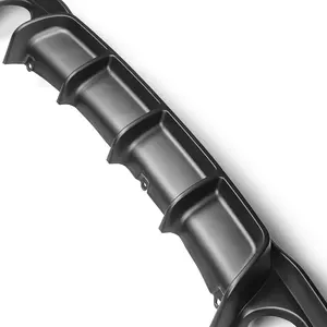 Difusor de Parachoques Trasero Negro Mate con Salida Doble para Silenciador Único para BMW F30 Serie 3 335i 2012 2013 2014 2015 2016 2017 2018 - Product Image 5