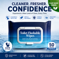 Lingettes WC biodégradables à 100 %, jetables, en matériau non tissé, certifiées CE, à base de plantes, pour usage domestique, personnalisables OEM/ODM, les plus vendues