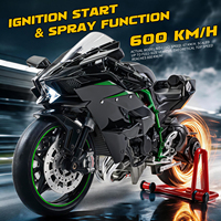 Juego de Motocicletas de Metal Fundido a Presión, Escala 1:9, con Luces y Sonidos, para Niños