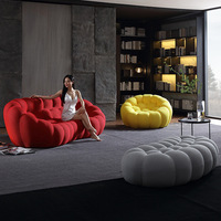 Fauteuil d'attente individuel Bubble, fauteuil d'appoint en tissu pour réception