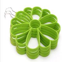 Cintres en tissu en forme de fleurs pour hijabs et serviettes, lot de 3, flexibles pour l'organisation des armoires d'hôtel