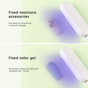 Snrqi F2 UV LED 6W 365 + 405nm Nail Đèn Kép Chữa 2 Hạt Mini Trắng Tái Chế Nhựa Biểu Tượng Tùy Chỉnh Salon Nhanh Chóng Máy Sấy - Product Image 2