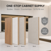 Panneau MDF mélaminé résistant à l'humidité pour armoire de cuisine, panneau de fibres résistant aux taches pour base d'évier et corps d'armoire