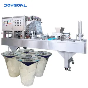 automatic yogurt packaging machine fill cup ice cream filling sealing machine curd cup filling and sealing machines