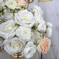 Hochzeitsdekoration Blaue Künstliche Blumenkugel 50cm 60cm 70cm 80cm Große Rosen-Blumenarrangements Tischdekoration Blumenkugel