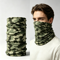 Cache-cou multifonctionnel en microfibre de polyester et élasthanne pour activités de plein air, escalade, randonnée, moto, protection sans couture, motif crâne