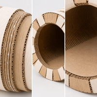 Tunnel pour chat en carton ondulé en forme de momie avec ouvertures pour accrocher
