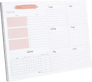 High Quality 7''*10'' Weekly Planner Notepad Custom Printed Weekly Schedule Calendar to-do List Notepad Manufacturer
