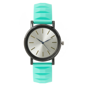 Simple bleu goujons dames robe montre à Quartz mode 2025 nouveau Silicone rayures femmes marques montres-bracelets - Product Image 1