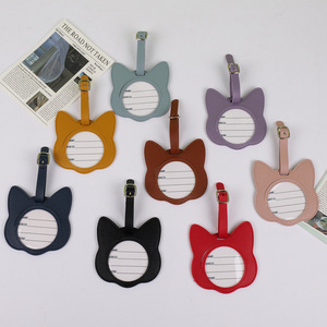 ป้ายติดกระเป๋าเดินทางแบบกำหนดเอง ป้องกันข้อมูลส่วนตัว ลายแมวน่ารัก ป้ายติดกระเป๋าเดินทาง ป้ายชื่อ ป้ายบัตรประจำตัว - Product Image 1