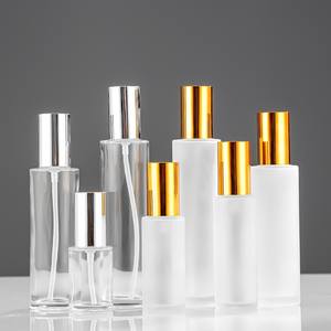 Lege Heldere Frosted Fijne Nevel Spuitfles 100Ml 3.3Oz Huidverzorging Glazen Lotion Pompfles Met Goud Zilveren Pomp <span class=keywords><strong>Spray</strong></span> - Product Image 3