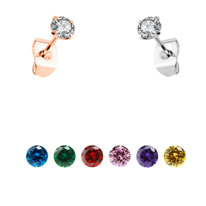 Ventas al por mayor Cartílago Ear Stud Flat Back Tornillo Ear Stud Clear Rainbow Color Hombres Pendientes Body Piercings - Product Image 6