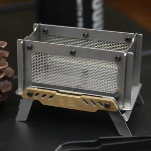 Brûleur d'encens portable pour le <span class=keywords><strong>camping</strong></span> en plein air, foyer miniature, poêle à bois léger, petit poêle décoratif en carbone, porte-encens, 312,5 g - Product Image 2