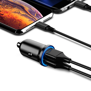 อะแดปเตอร์ในรถยนต์ 5V 2.4A ช่องเสียบ USB คู่ สำหรับ iPhone และ Samsung กำลังไฟ 24W ชาร์จเร็ว QC3.0 - Product Image 4