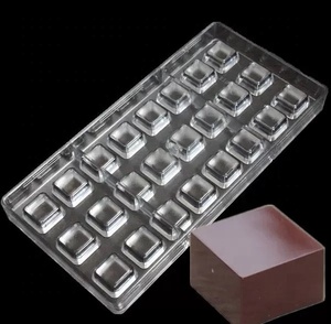 Cetakan Cokelat Mini Kotak Kubus PC Polikarbonat, Baki Cokelat Plastik, Cetakan Permen Kue, Alat Dekorasi Kue - Product Image 2