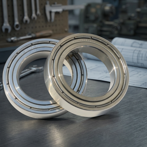 Rodamiento Rígido de Bolas de Ranura Profunda 20x20x20mm, Fila Única, Acero Inoxidable 304, Métrico P0, Sin Retén, Lubricado con Grasa, Holgura C3, 6000 RPM - Product Image 1