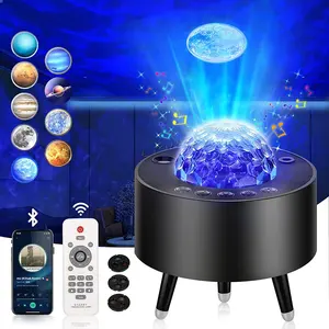 Hot Sale Laser Night Light Baby Sleep Color Star Space Projector BT Speaker Planet Projection Ocean Wave For Kids Gifts