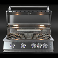 Haute qualité Premium Luxe Intégré Construit en Acier Inoxydable 304 OutdoorOEM Cuisine Maison Garden Party GPL NG Gaz BBQ 4B Grill