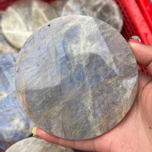 <span class=keywords><strong>Disco</strong></span> <span class=keywords><strong>de</strong></span> Piedra Lunar Azul Natural <span class=keywords><strong>de</strong></span> Alta Calidad para Decoración del Hogar y Feng Shui, Venta al Por Mayor - Product Image 5
