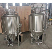 Fermenteur conique GHO 150L SUS 304 avec refroidisseur pour brassage artisanal à domicile, système de brassage de bière, réservoir de fermentation de bière