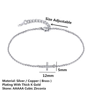 Manchette en cristal <span class=keywords><strong>Argent</strong></span> 925 Chaîne réglable En Laiton <span class=keywords><strong>Croix</strong></span> <span class=keywords><strong>Bracelet</strong></span> Matériel <span class=keywords><strong>Bracelet</strong></span> Hommes Design Charmes Pour <span class=keywords><strong>Bracelet</strong></span> Bricolage - Product Image 6