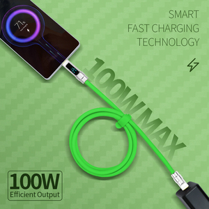 1,5 m 480 Mbit/s Flüssig-Silikon-Digital anzeige Typ C PD240W 5A Schnelllade-USB-Datenkabel für &lt;span class=keywords&gt;&lt;strong&gt;Computer&lt;/strong&gt;&lt;/span&gt;-Laptop-Tablet-Telefon - Product Image 5