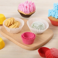 Forros para Cupcakes Plegables Biodegradables de Doble Cara, Color Blanco Estándar, Resistentes a la Grasa, Aptos para Alimentos, Papel para Hornear Muffins y Pan
