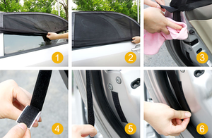 Thiết kế hiện đại xe Màn hình muỗi tái sử dụng Polyester UV chặn sự riêng tư Shade <span class=keywords><strong>Bug</strong></span> Net cho tất cả các loại xe - Product Image 4